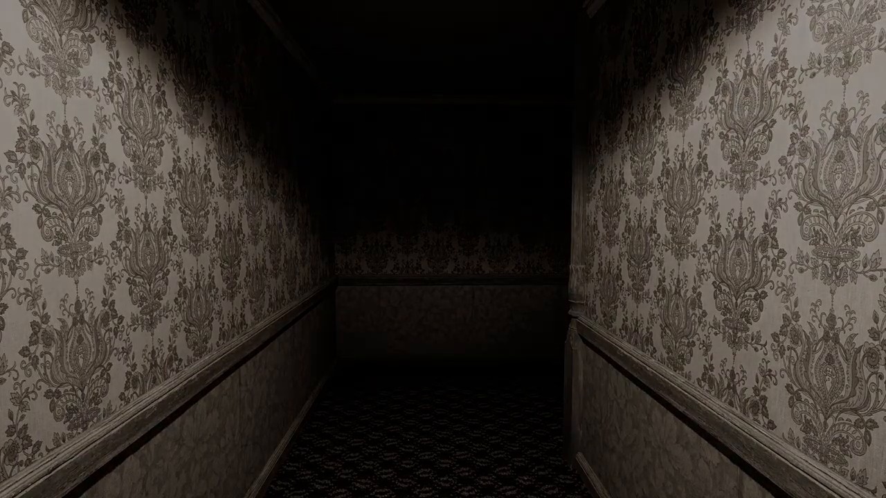 Backrooms Escape Together Level -1 first ritual corridor with marked hotel rooms