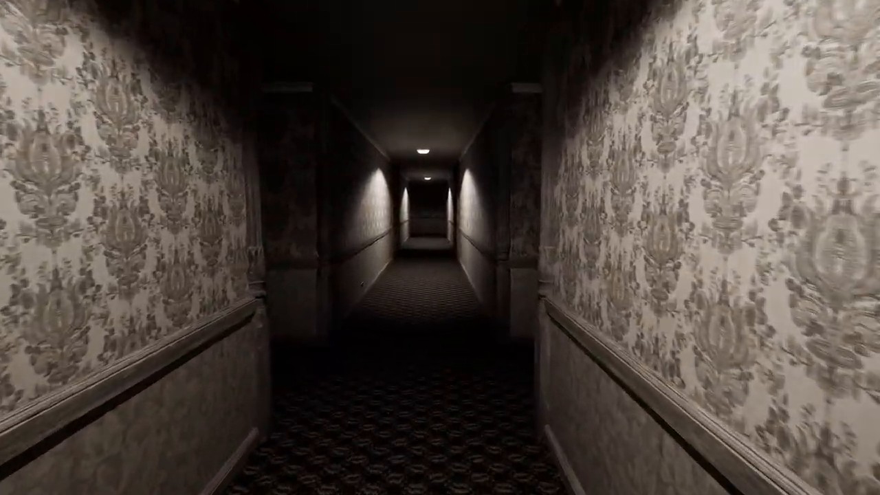 Backrooms Escape Together Level -1 second section corridor after red-screen TV interaction